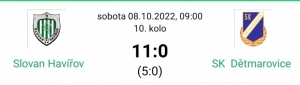 TJ Slovan Havířov - Mladší žáci : SK Dětmarovice 11:0 (5:0)